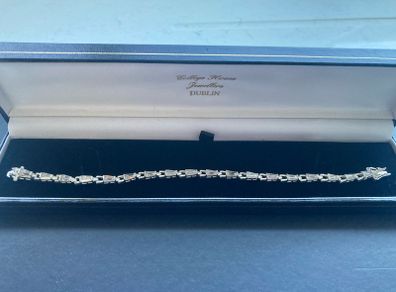 Cubic zirconia and silver tennis bracelet