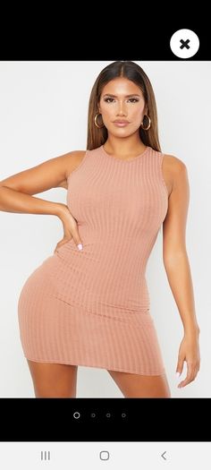 PLT shape "mocha" ribbed dress bnwt