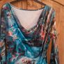 Shein Tie Dye Draped Collar Asymmetric Hem Dress Image 4