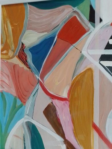 Original Eclectic Abstract Painting Colour Block Original Art