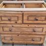 Pine Drawers x 2 and One Desk Top Image 2