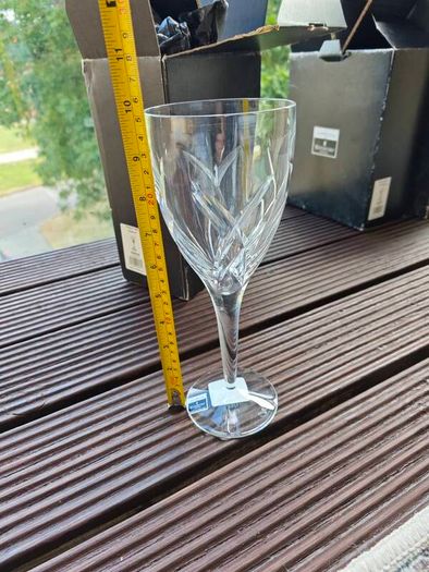John Rocha Waterford Signature.  25cm Crystal Goblets. 3 Boxed Pairs, 6 Glasses. New, Unused