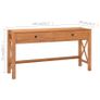Desk with 2 Drawers 140x40x75 cm Recycled Teak Wood Image 6