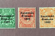 Ireland 1923 3 Line Saorstat Overprint