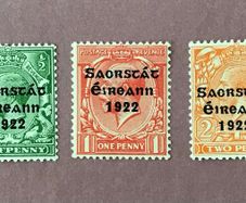 Ireland 1923 3 Line Saorstat Overprint