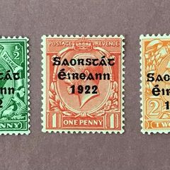 Ireland 1923 3 Line Saorstat Overprint