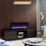 SALE FlameKo Wilton 50''/127cm 3 in 1 Electric Fireplace, Freestanding, Wall Mounted, Recessed, 9 Colour Flame Effect, Media Wall Compatible, 900W - 1800W Heater, Remote Control, Black Image 5