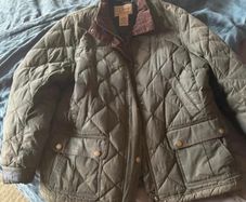 LL Bean womens quilted wax jacket