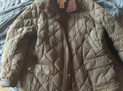 LL Bean womens quilted wax jacket