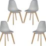 4 x   Dining Chairs with Solid Beech Wood Legs Set of 4 Image 6