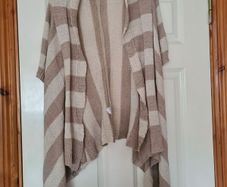 Beige Waterfall Cardigan - Size Medium/Size 12