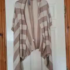Beige Waterfall Cardigan - Size Medium/Size 12