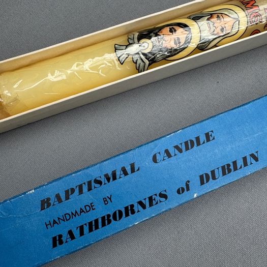Antiques Religious Baptismal Candle
