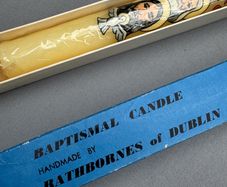 Antiques Religious Baptismal Candle