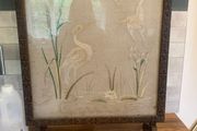 Vintage fire screen