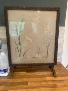 Vintage fire screen