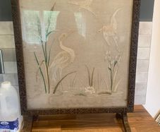 Vintage fire screen