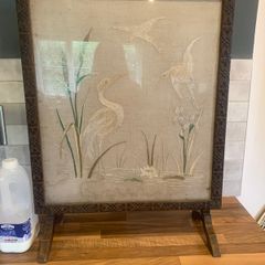 Vintage fire screen