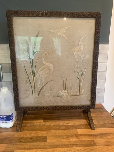 Vintage fire screen