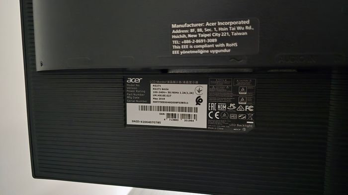 Acer KG271 LED Monitor 27 inch