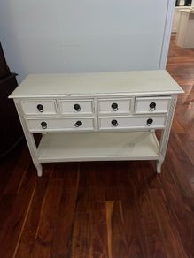 Cream wooden sideboard cabinet