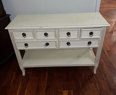 Cream wooden sideboard cabinet