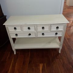 Cream wooden sideboard cabinet