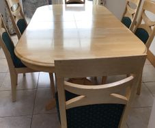 Extendable Dining Table and Six Chairs