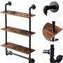 NEW SALE | Pipe Floating Shelves, Wall Shelf Outdoor, 60x20x103cm, Decorative Shelving Unit for Wall, Plant Stand, Storage Organiser Shelf for Bedroom, Bathroom, Living Room, Office Image 4
