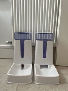 Gravity Fed Refillable Cat Feeder and Water Dispenser
