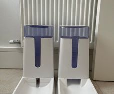 Gravity Fed Refillable Cat Feeder and Water Dispenser