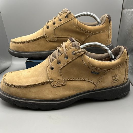 Timberland Mens Brown Leather Lace Gore-tex Shoes Moc Toe UK 9 EU 43.5