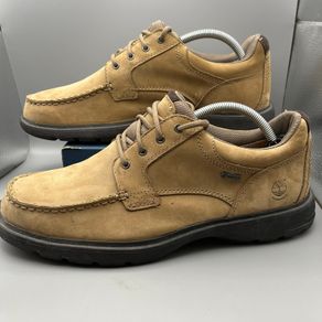 Timberland Mens Brown Leather Lace Gore-tex Shoes Moc Toe UK 9 EU 43.5