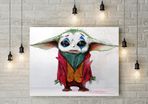 Baby Yoda joker the mandalorian printed Wall picture on 3mm hard foamex board printed picture on it wall board wall decor wall art picture
