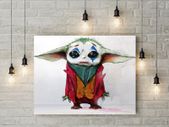 Baby Yoda joker the mandalorian printed Wall picture on 3mm hard foamex board printed picture on it wall board wall decor wall art picture