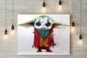 Baby Yoda joker the mandalorian printed Wall picture on 3mm hard foamex board printed picture on it wall board wall decor wall art picture