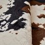 Faux Cowhide Rug (4.6ft x 5.2ft) - Cow Print Area Rug for a Western Boho Decor - Synthetic, Cruelty-Free Animal Hide Carpet with No-Slip Backing Image 3