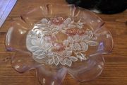 Large Mid-Century Frosted Art Glass Bowl