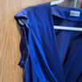 Blue silk dress philosophy di Alberta Ferretti 100% silk royal blue wrap style Image 5