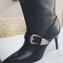 ZARA black leather mid length boots Sz 39 (Fit 6-6.5UK) - Bnwt Rrp 99.95 Image 8