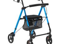 main image for ad Rollator Walker for Seniors and Adult, Lightweight Aluminum Foldable Rolling Walker with Adjustable Seat and Handle, Outdoor Mobility Rollator Walker with 8" All Terrain Wheels, 300LBS Capacity