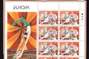 2002 Ireland Europa Circus (41c Clown &amp; 44c Lady on Horse) Sheetlet Fine Used with Dublin CDS cancel of 14th May 2002 (Frist day of issued) on envelope extract.