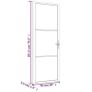 Interior Door 76x201.5 cm White ESG Glass and Aluminium Image 5