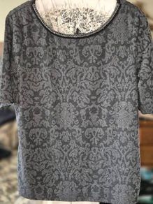 F&F Jacquard Grey Top , NEW With Tags , UK 16 / EU 44
