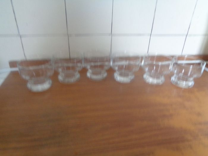 Retro Glass Desert Dishes x 6 for Sale