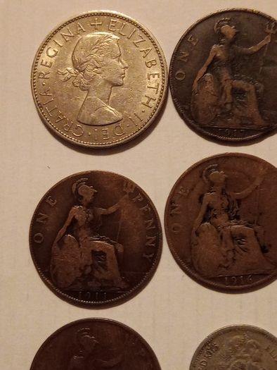 Collection of Vintage British Pre-Decimal Coins (George V to Elizabeth II)