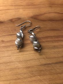 silver earrings