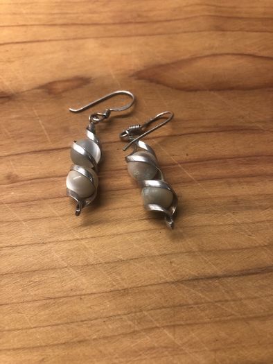 silver earrings