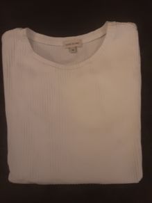 Tee Shirt/River Island.. Size: 10 UK .. 38 EU .. Colour: White