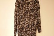 Marks and Spencers Black Floral Design Jumper dress